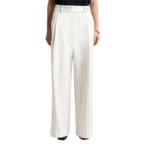 Cue Cream Pinstripe Wide Leg Pant